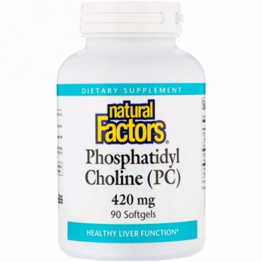 Natural Factors, ホスファチジルコリン（PC）、420mg、ソフトジェル90粒