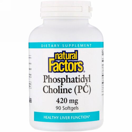 Natural Factors, ホスファチジルコリン（PC）、420mg、ソフトジェル90粒