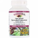 Natural Factors, ResveratrolRich（レスベラトロールリッチ）、超強力、レスベラトロールコンセントレート、植物性カプセル60粒