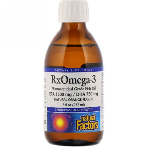 Natural Factors, Rxオメガ3、天然オレンジ風味、237ml（8fl oz）
