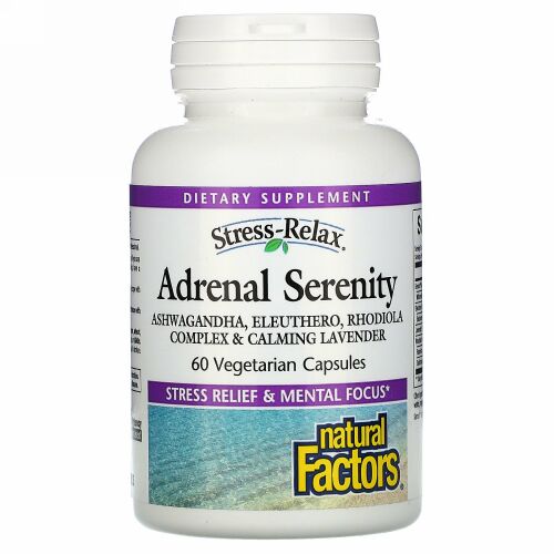 Natural Factors, Stress-Relax, Adrenal Serenity, 60 Vegetarian Capsules
