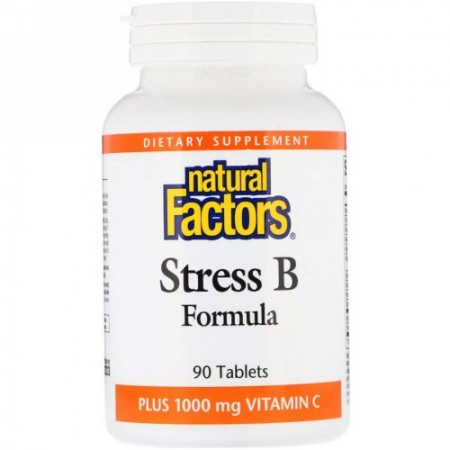 Natural Factors, Stress B Formula, Plus 1000 mg Vitamin C, 90 Tablets (Discontinued Item)