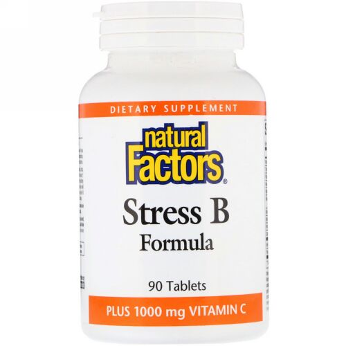 Natural Factors, Stress B Formula, Plus 1000 mg Vitamin C, 90 Tablets (Discontinued Item)