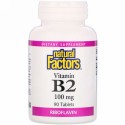 Natural Factors, Vitamin B2, Riboflavin, 100 mg, 90 Tablets
