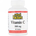 Natural Factors, Vitamin C , 500 mg , 90 Tablets (Discontinued Item)
