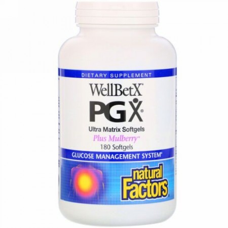 Natural Factors, ウェルベットX PGX、プラス マルベリー、ソフトジェル 180 錠