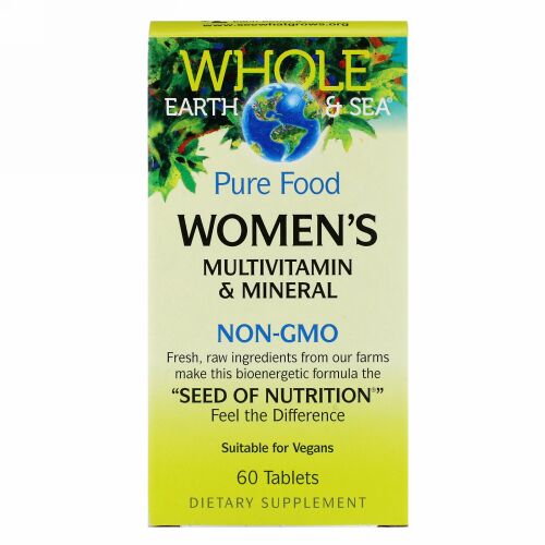 Natural Factors, ホールアース&シー、女性のマルチビタミン＆ミネラル、 60錠