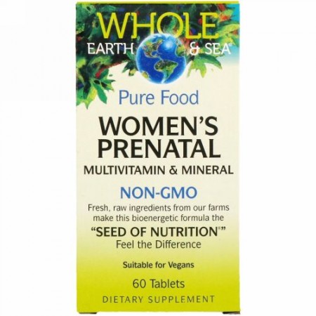 Natural Factors, Whole Earth & Sea（ホールアース＆シー）、マルチビタミン＆ミネラル（妊婦さんにも）、60粒
