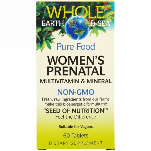 Natural Factors, Whole Earth & Sea（ホールアース＆シー）、マルチビタミン＆ミネラル（妊婦さんにも）、60粒