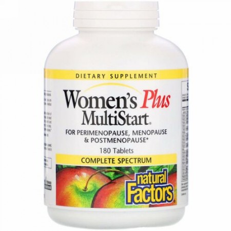 Natural Factors, Women's プラス・マルチスタート、180 錠