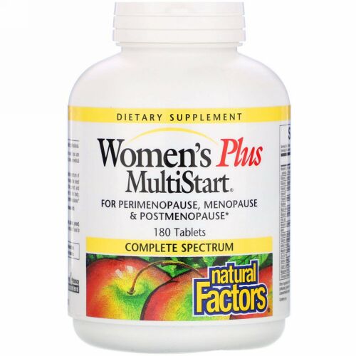 Natural Factors, Women's プラス・マルチスタート、180 錠