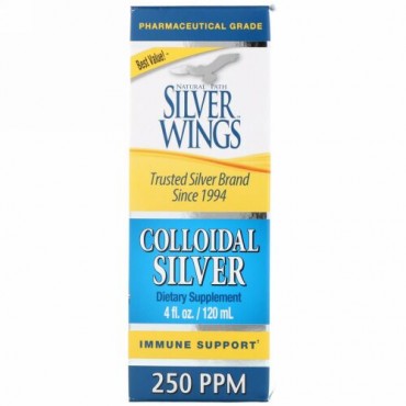Natural Path Silver Wings, コロイダルシルバー, 250 ppm, 4 液量オンス (120 ml)