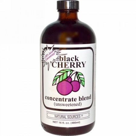 Natural Sources, Black Cherry Concentrate Blend, Unsweetened, 16 fl oz (480 ml)