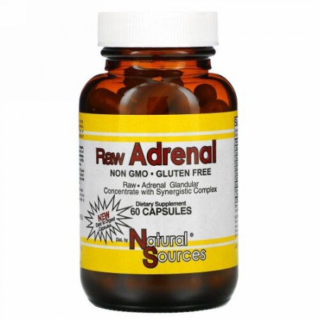 Natural Sources, 未加工の副腎、60カプセル