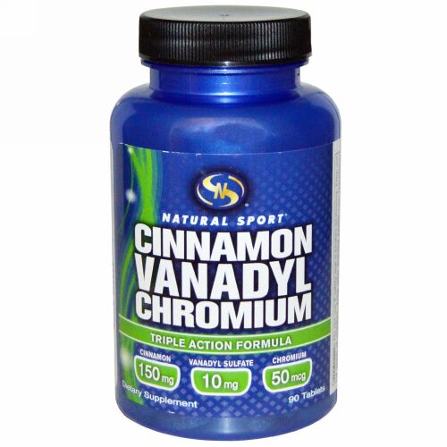 Natural Sport, シナモン・バナジル・クロム、90錠 (Discontinued Item)