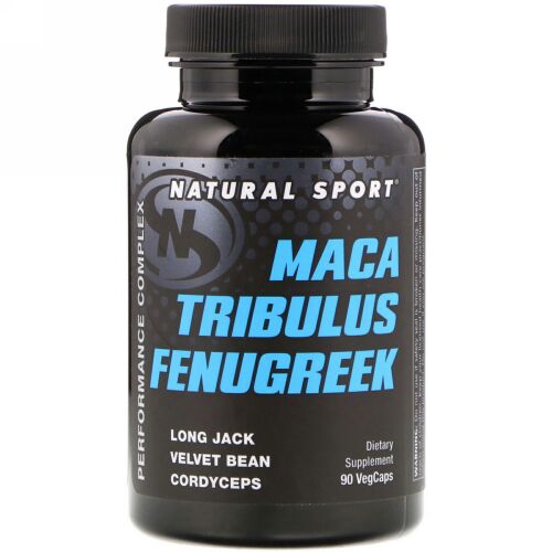 Natural Sport, トリビュラス、 マカ、 フェヌグリーク、 男性パフォーマンスコンプレックス、 90 植物性カプセル (Discontinued Item)