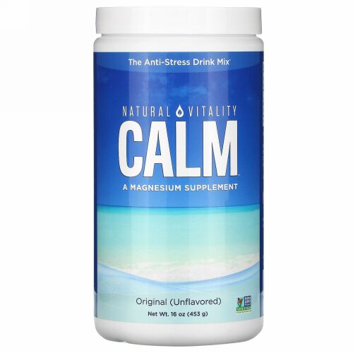 Natural Vitality, カーム、抗ストレスドリンク、オリジナル（フレーバーなし）、453g（16オンス）