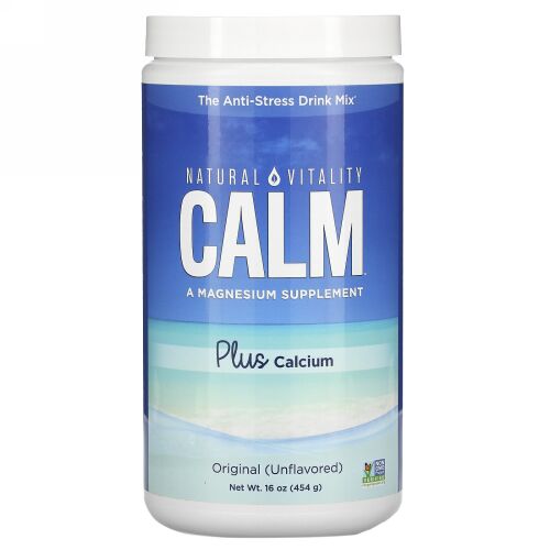 Natural Vitality, Natural Vitality Calm Plus Calcium, Original (Unflavored), 16 oz (454 g)