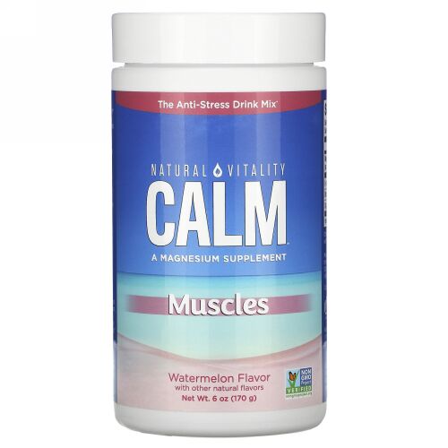 Natural Vitality, Calm（カーム）スペシフィックス、穏やかな筋肉、スイカ風味、6 oz (170 g)