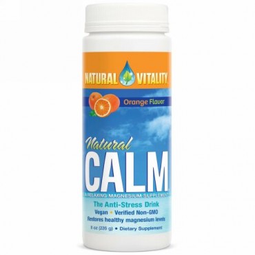 Natural Vitality, Natural Calm（ナチュラルカーム）、 アンチストレスドリンク、 オレンジフレーバー、 8 oz (226 g)