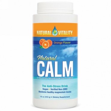 Natural Vitality, Natural Calm（ナチュラルカーム）, アンチストレスドリンク, オーガニックオレンジ風味, 16オンス（453 g）