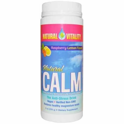 Natural Vitality, Natural Calm（ナチュラルカーム）、オーガニックラズベリーレモン風味、8オンス (226 g)