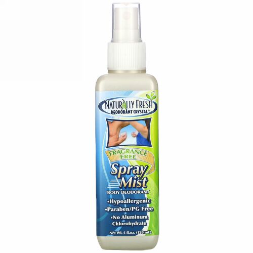 Naturally Fresh, スプレーミント, ボディデオドラント, 4 液量オンス (120 ml)