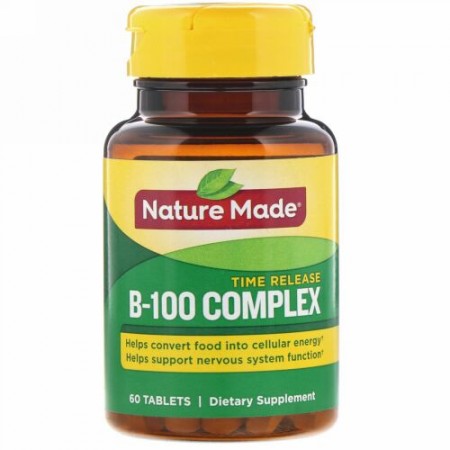 Nature Made, B-100 Complex, Time Release, 60 Tablets