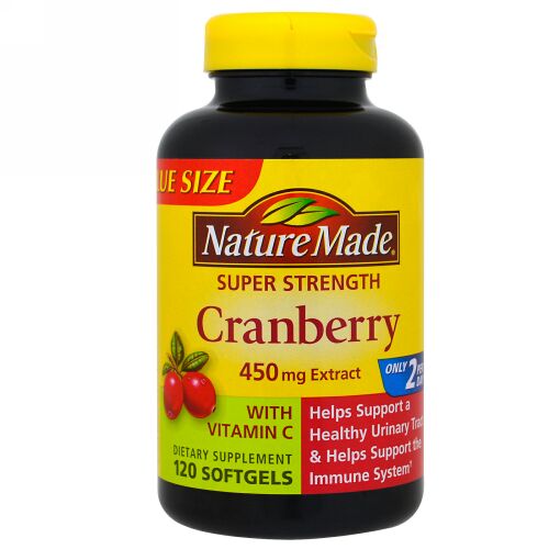 Nature Made, ビタミンC入りクランベリー、超強力、450 mg 、ソフトジェル120粒 (Discontinued Item)
