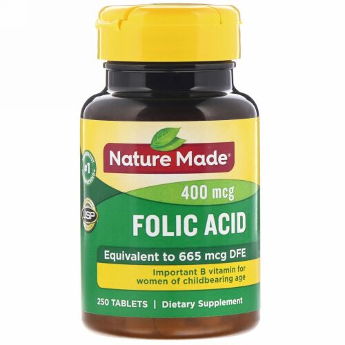 Nature Made, 葉酸、400mcg、250粒