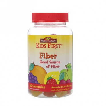 Nature Made, Kids First, Fiber Gummies, Assorted Fruit Flavors, 60 Gummies (Discontinued Item)