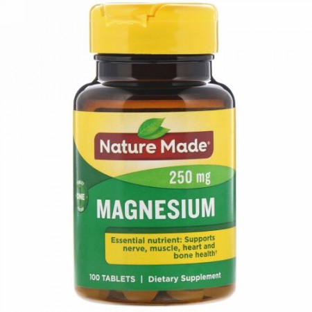 Nature Made, マグネシウム、250mg、100錠