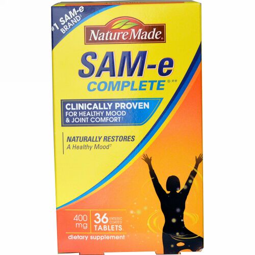 Nature Made, Sam- E (S-アデノシルメチオニン) コンプリート, 400 mg, 36 錠 (Discontinued Item)