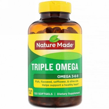 Nature Made, トリプルオメガ、オメガ3-6-9、ソフトジェル150粒