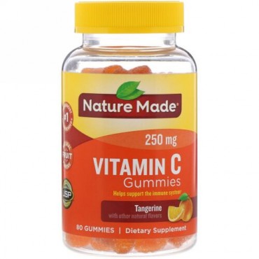 Nature Made, ビタミンCグミ、タンジェリン、250mg、80粒