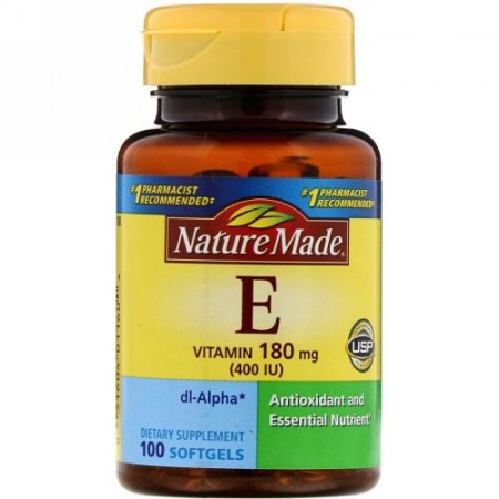 Nature Made, Vitamin E, 400IU, dl-Alpha, 100 Liquid Softgels (Discontinued Item)