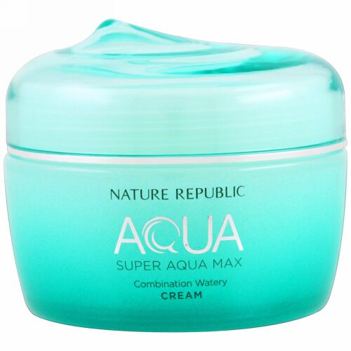 Nature Republic, アクア、 スーパーアクア マックス、 コンビネーション ウォータリークリーム、 2.70 fl oz (80 ml)