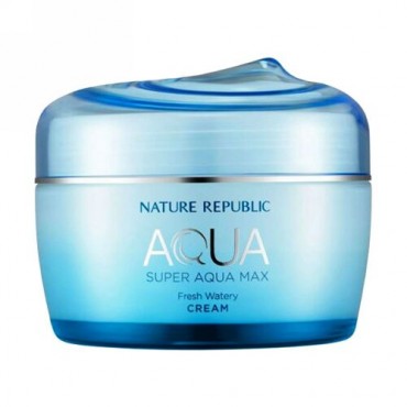 Nature Republic, アクア、スーパー・アクアマックス、フレッシュ・ウォータリークリーム、2.70 液体オンス（80 ml） (Discontinued Item)