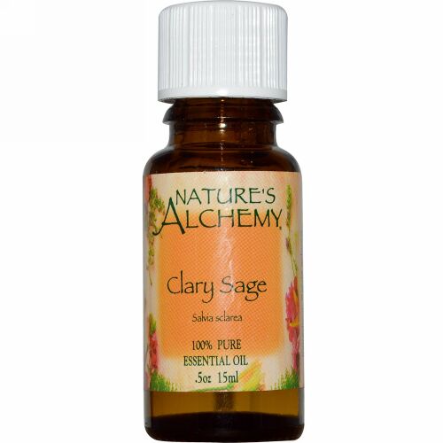 Nature's Alchemy, クラリーセージ, エッセンシャルオイル, .5 オンス (15 ml) (Discontinued Item)
