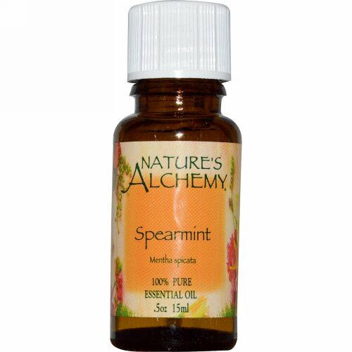 Nature's Alchemy, スペアミント、 エッセンシャルオイル、 .5 oz (15 ml) (Discontinued Item)