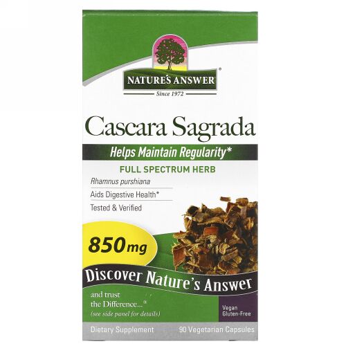 Nature's Answer, カスカラサグラダ、フル スペクトラム ハーブ、850 mg、90ベジカプセル