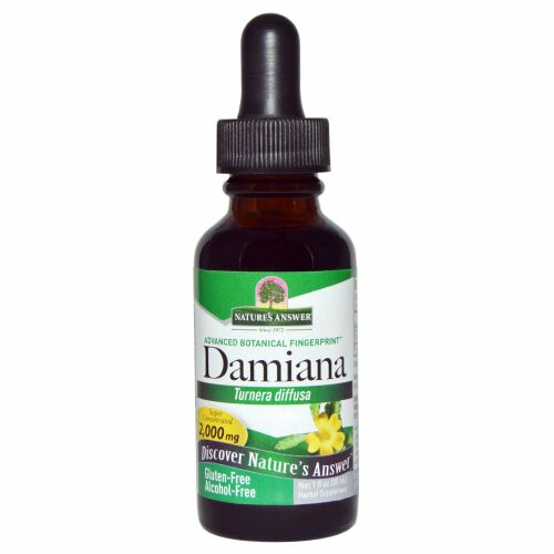Nature's Answer, ダミアナ、アルコールフリー、 2,000 mg、1 液量オンス (30 ml)
