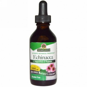 Nature's Answer, エキナセア、アルコールフリー、1000 mg, 2 液量オンス (60 ml)