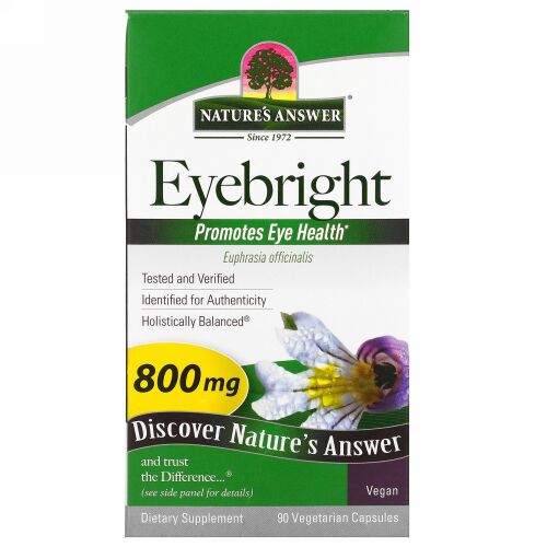 Nature's Answer, Eyebright、800 mg、野菜カプセル90錠