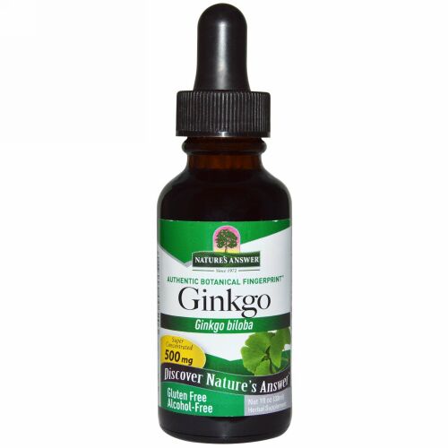 Nature's Answer, イチョウ, アルコールフリー, 500 mg, 1 液量オンス (30 ml)