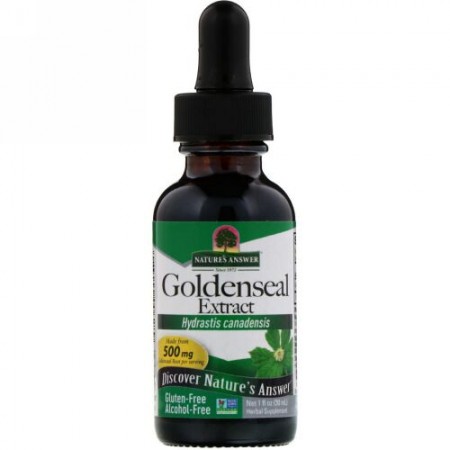 Nature's Answer, ゴールデンシール, アルコールフリー, 500 mg, 1液量オンス (30 ml)
