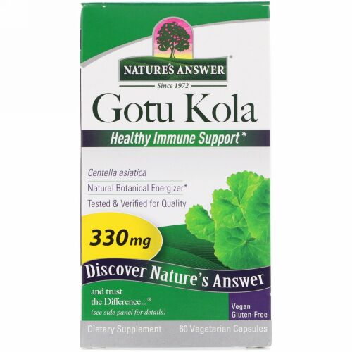 Nature's Answer, ゴツコラ、ヘルシーイミューンサポート、330mg、植物性カプセル60粒