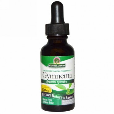 Nature's Answer, ギムネマ、アルコールフリー、 600 mg、1 液量オンス (30 ml)