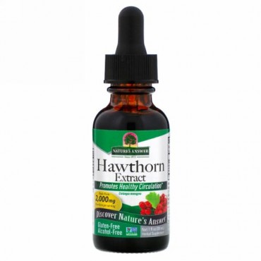 Nature's Answer, Hawthorn Extract, Alcohol-Free, 2,000 mg, 1 fl oz (30 ml)