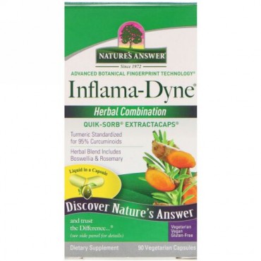 Nature's Answer, Inflama-Dyne, Herbal Combination, 90 Vegetarian Capsules (Discontinued Item)